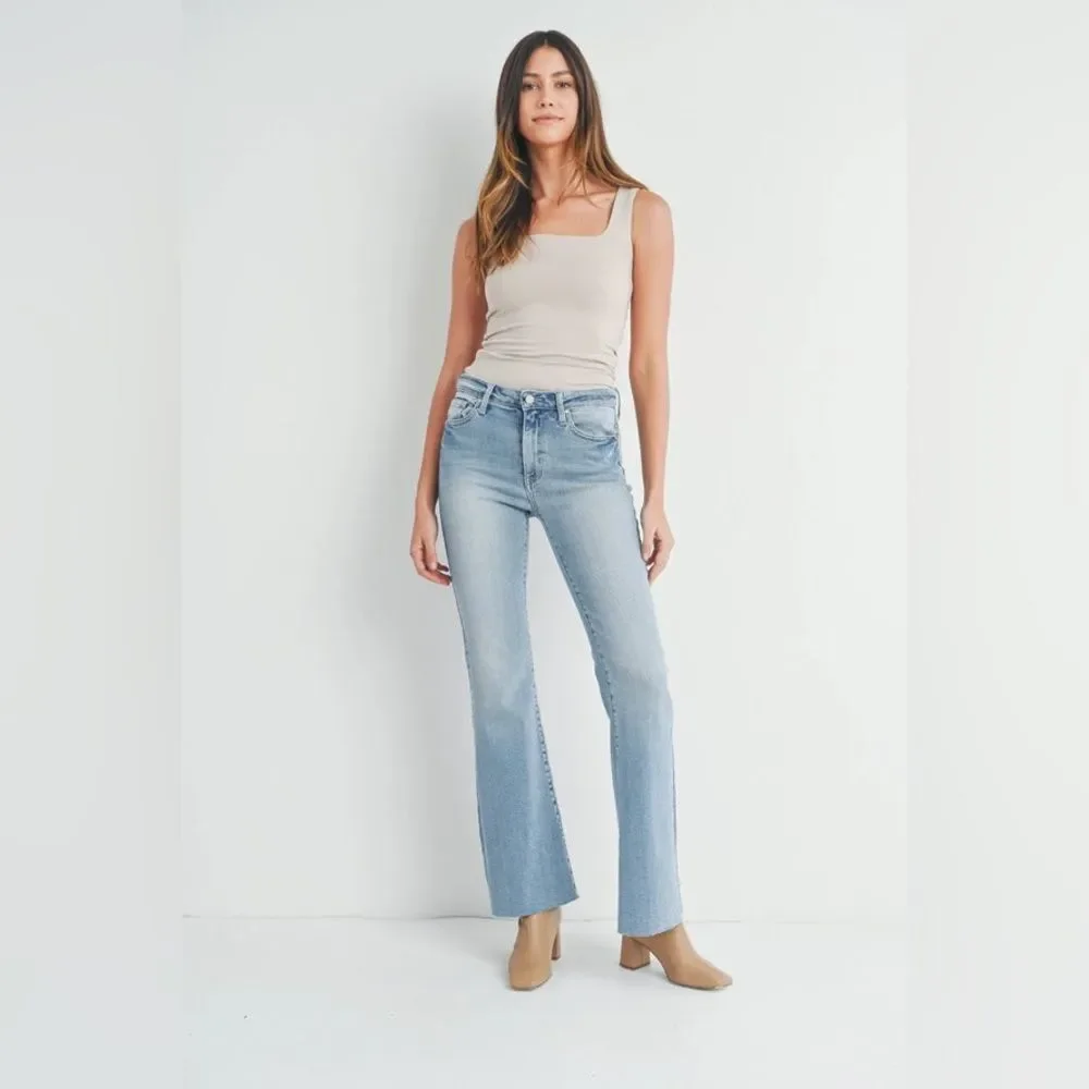 Just Black denim the Mia Light Blue bootcut flared Jeans size 24 EUC - Picture 1 of 4